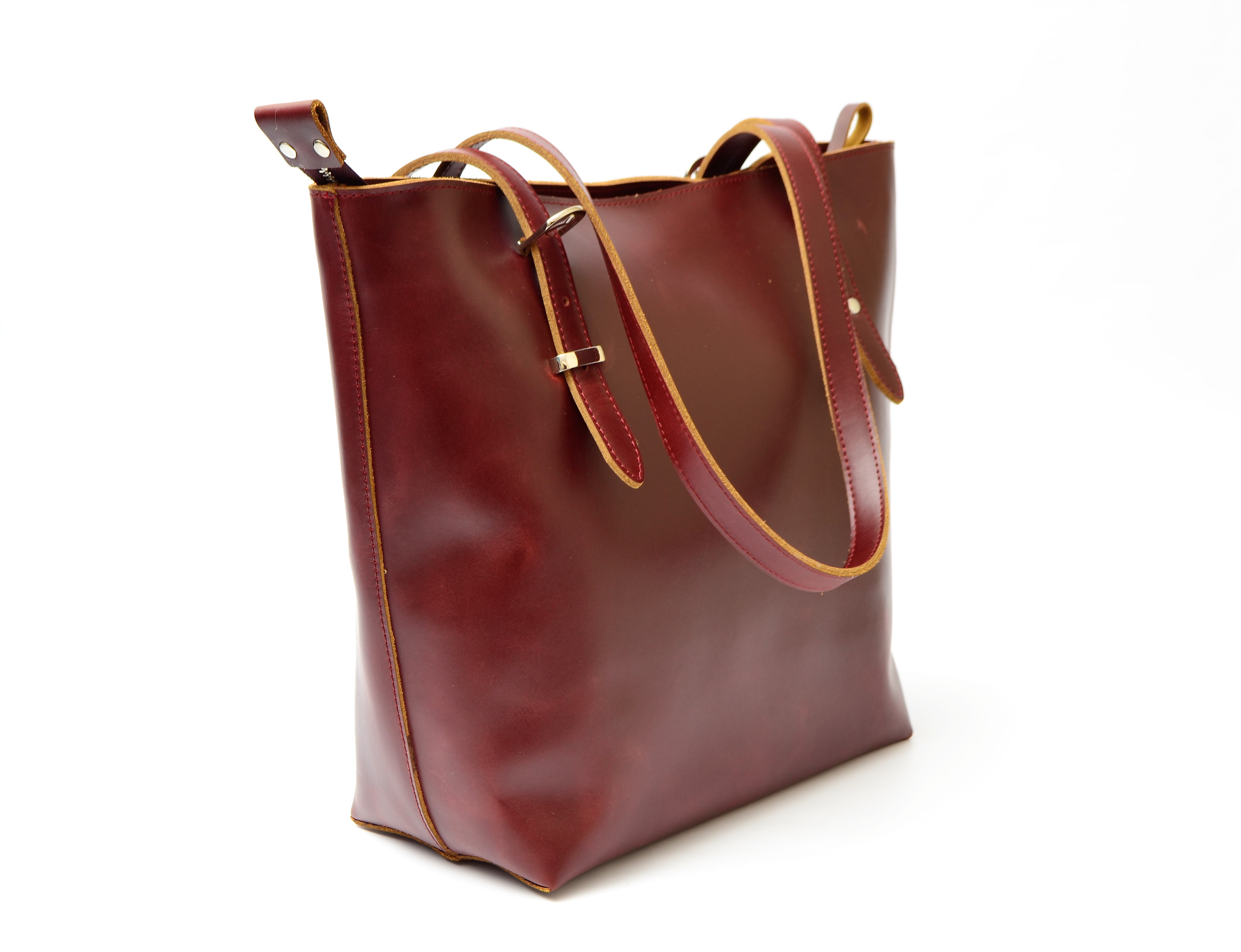 Deep Brown Women's Leather Tote Bag